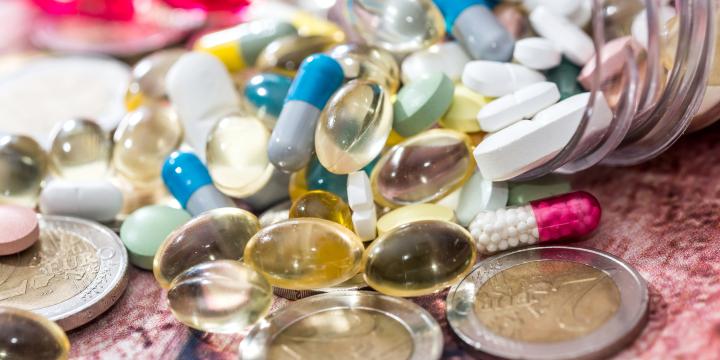 pills and money