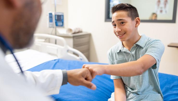jonge patiënt met dokter S