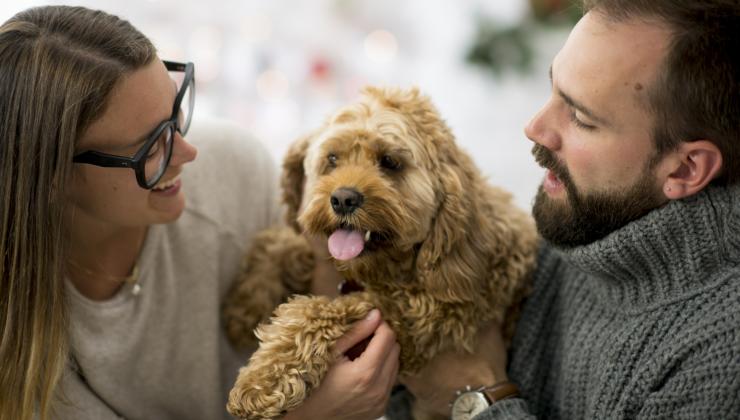 Family with dog