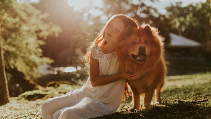 Girl with dog